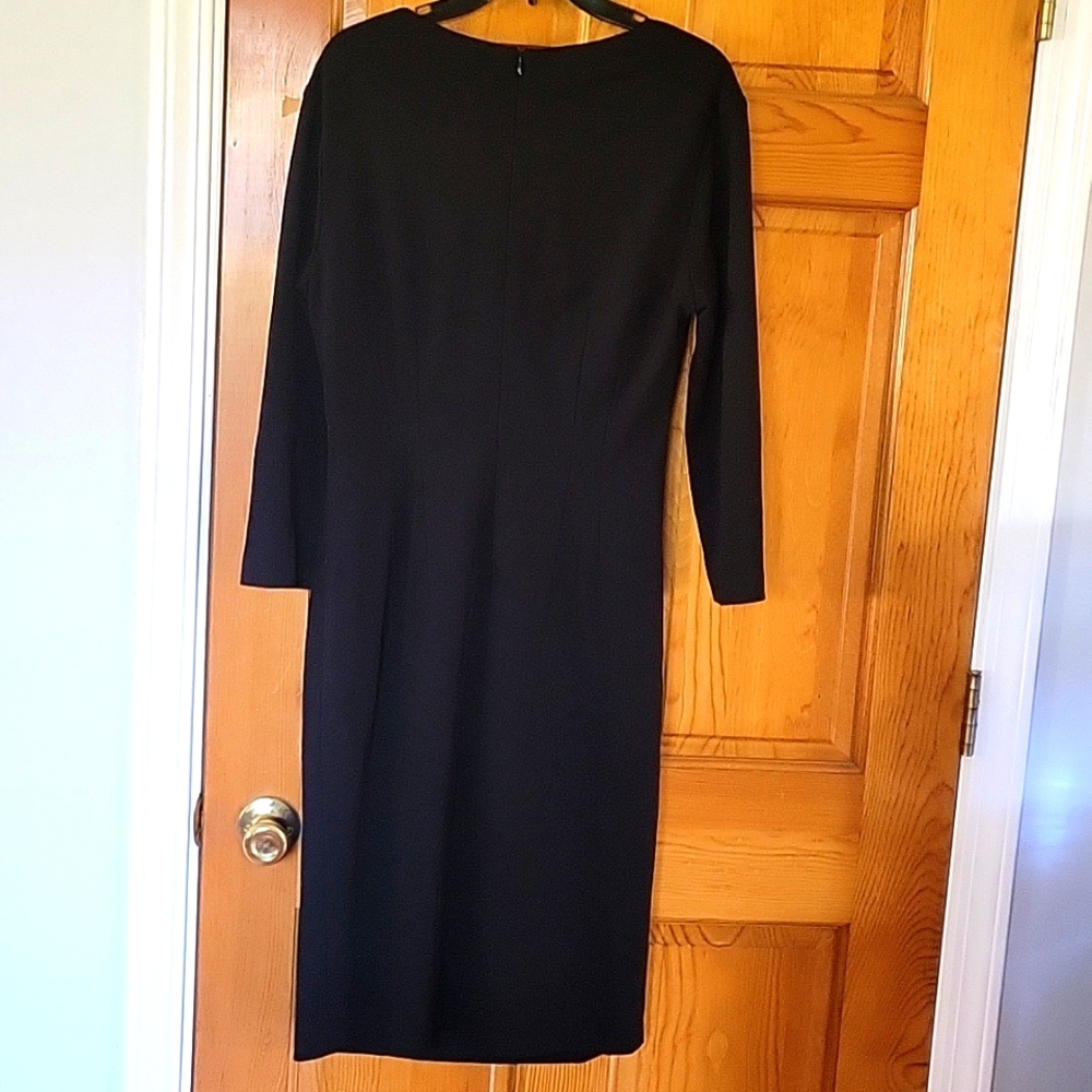 ESCADA Gathered Front 3/4 Sleeve Dress Size 42 US 8-10 - Picture 6 of 7